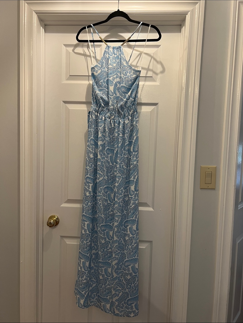 Zini - Light Blue Paisley Maxi Dress